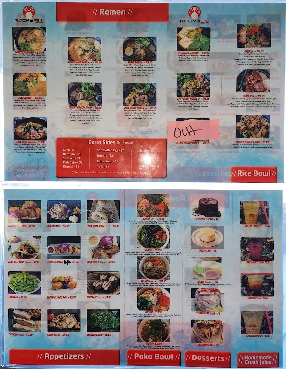 Menu Rocky Fin Poke & Ramen-1