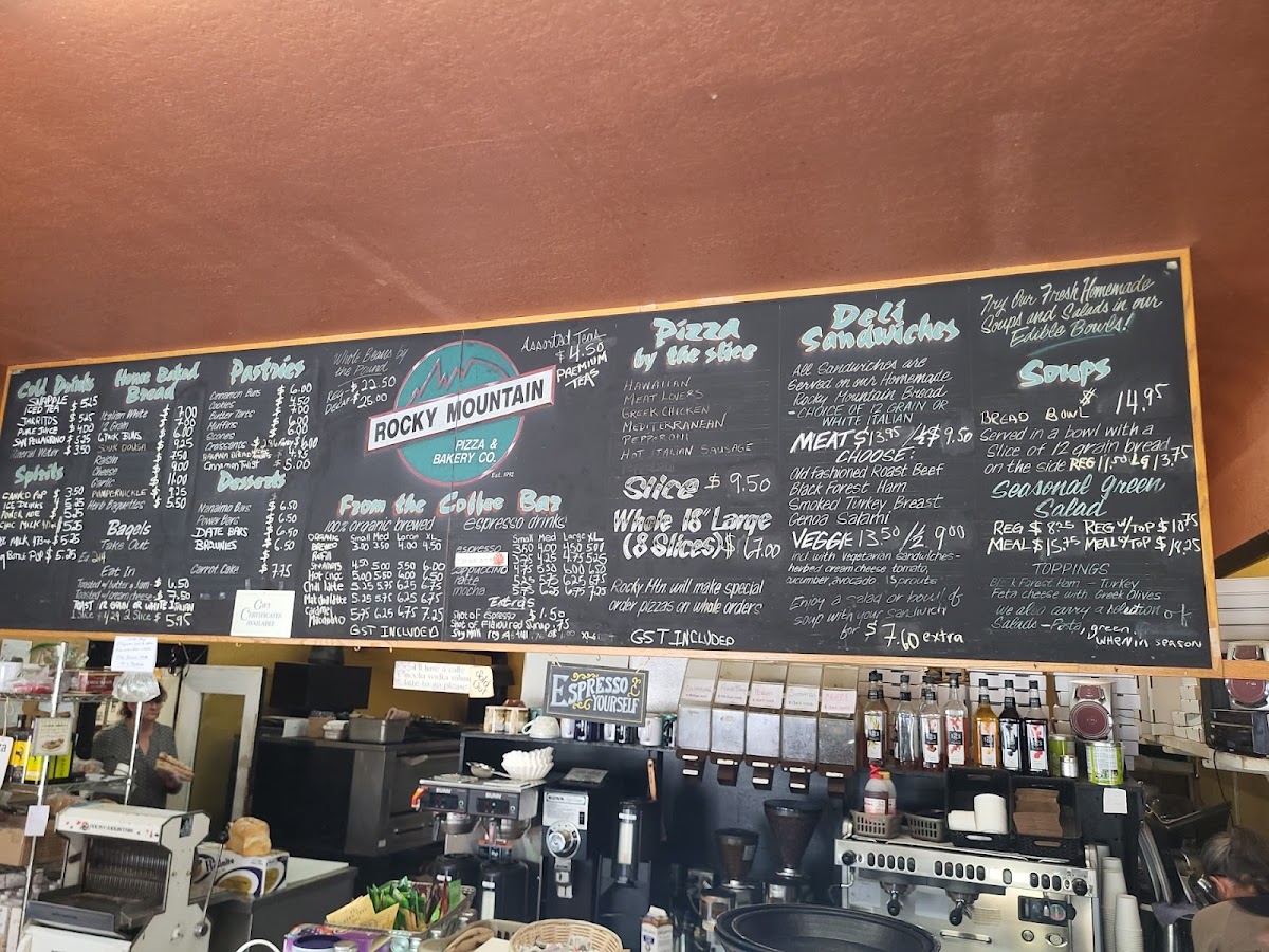 Menu Rocky Mountain Pizza & Bakery Co. Ltd.-1