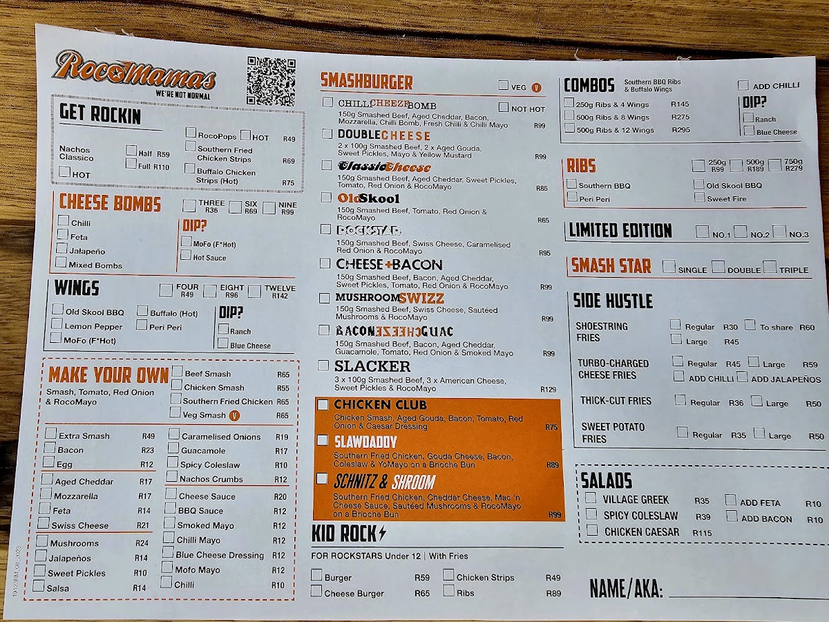 Menu Rocomamas Highveld Mall-1