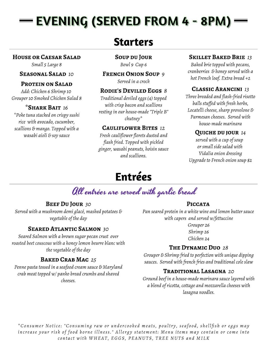 Menu Rodie’S Place-1
