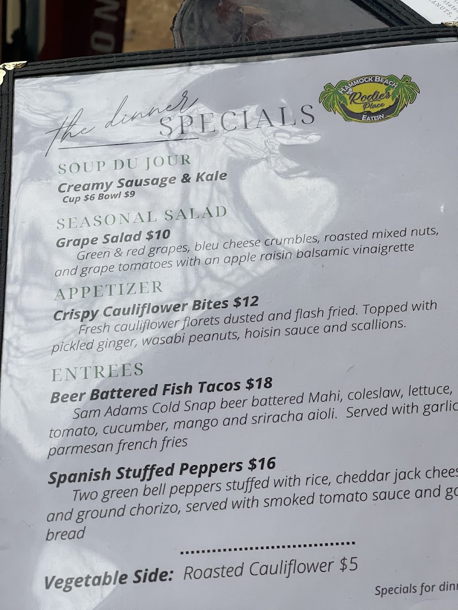 Menu Rodie’S Place-10