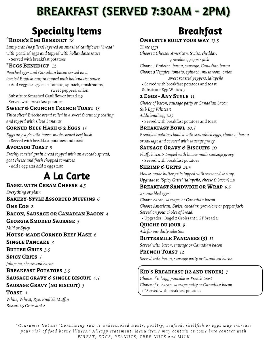 Menu Rodie’S Place-2
