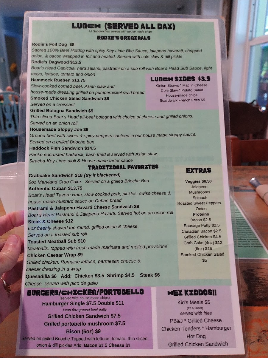 Menu Rodie’S Place-8