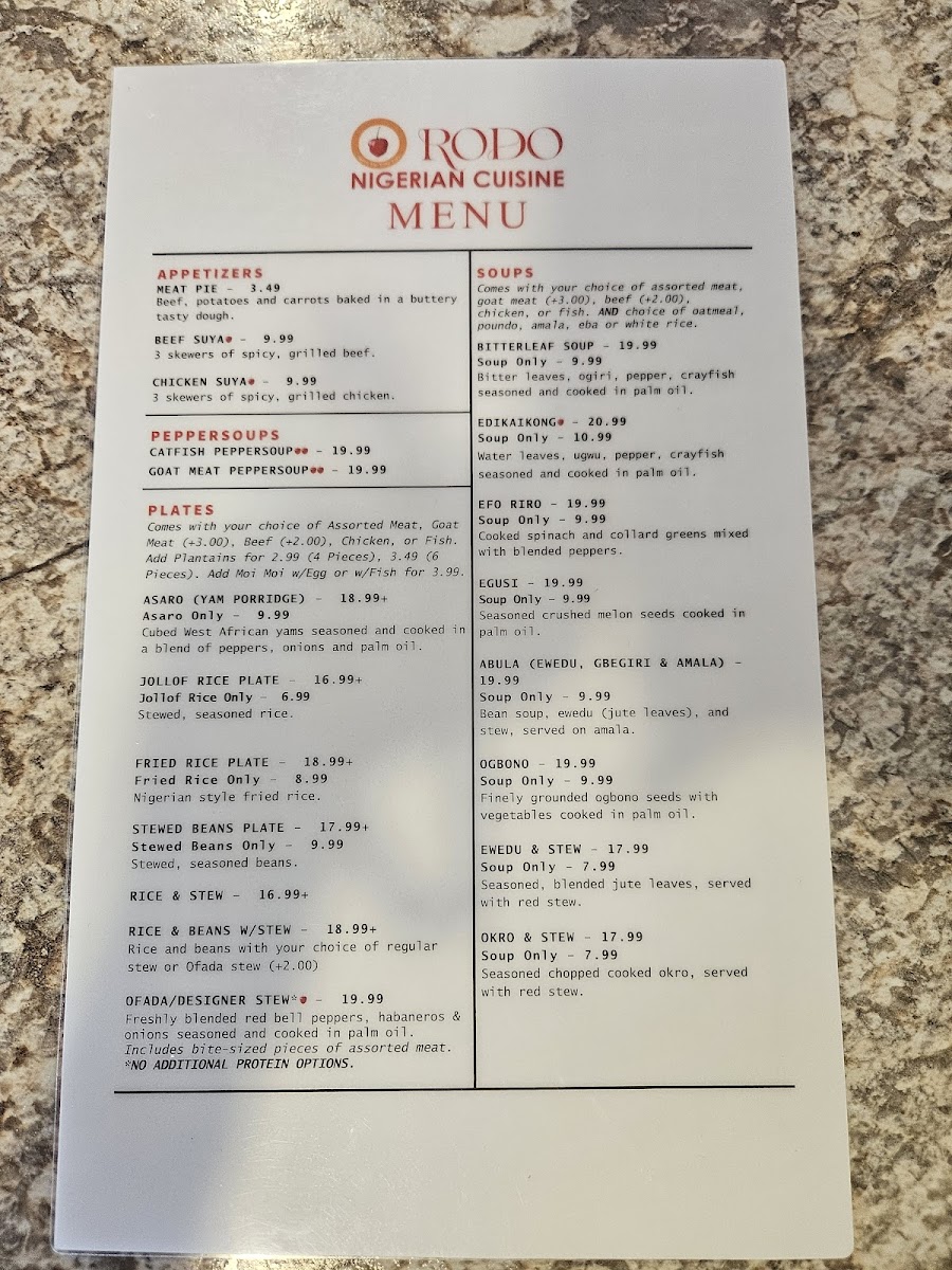 Menu Rodo Nigerian Cuisine-5