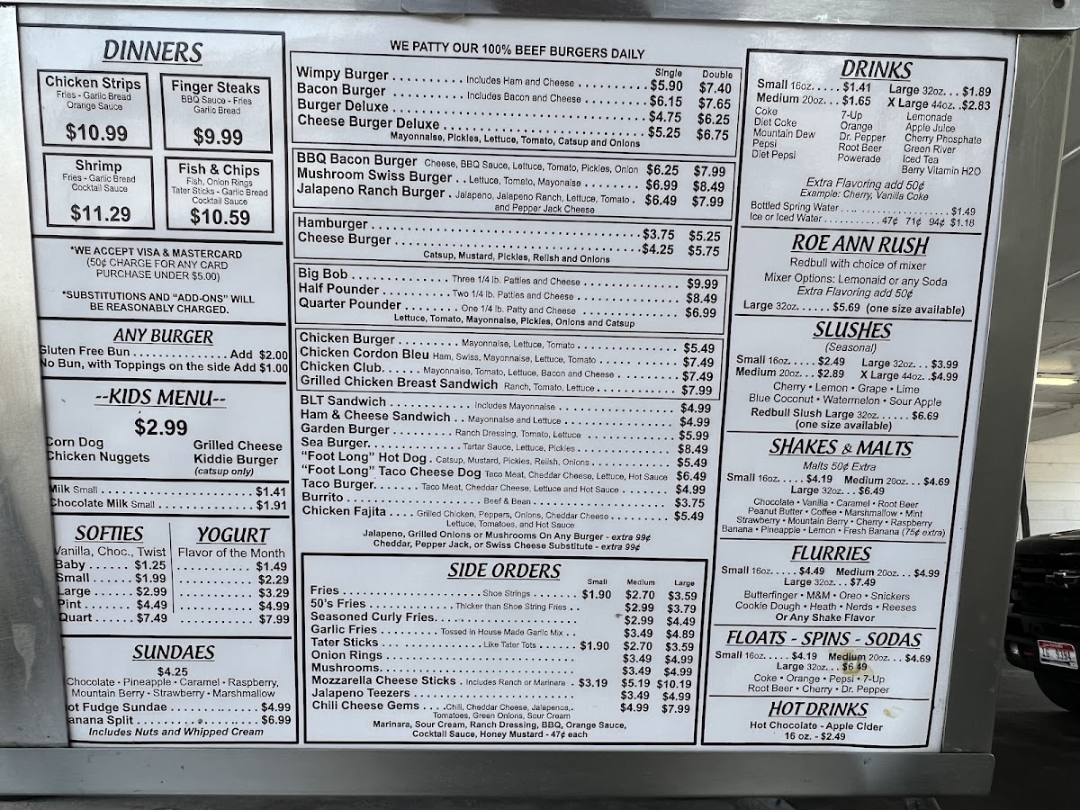 Menu Roe-Ann Drive-In-2