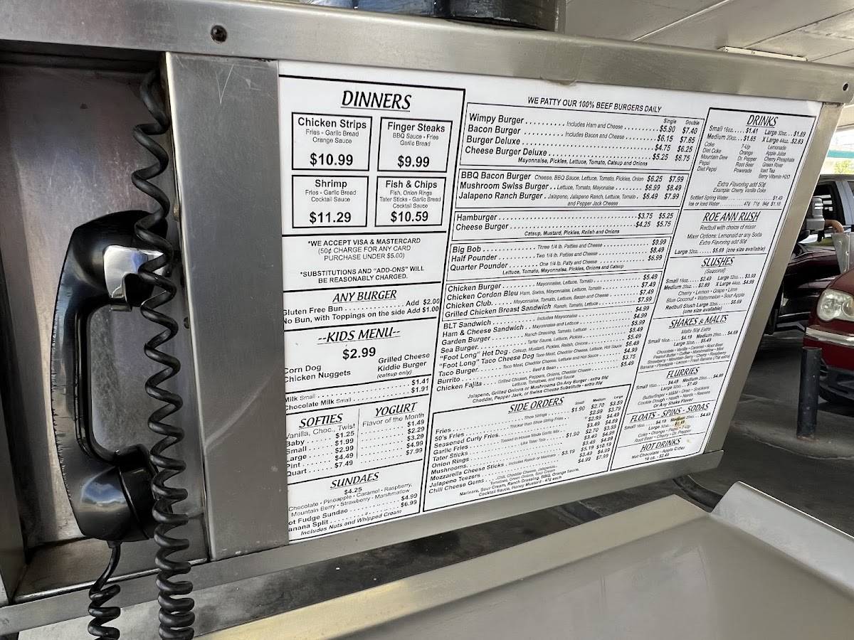 Menu Roe-Ann Drive-In-8