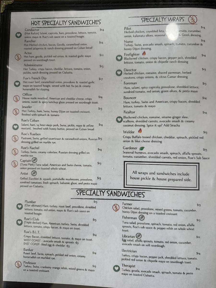 Menu Roe's Cafe & Catering-4