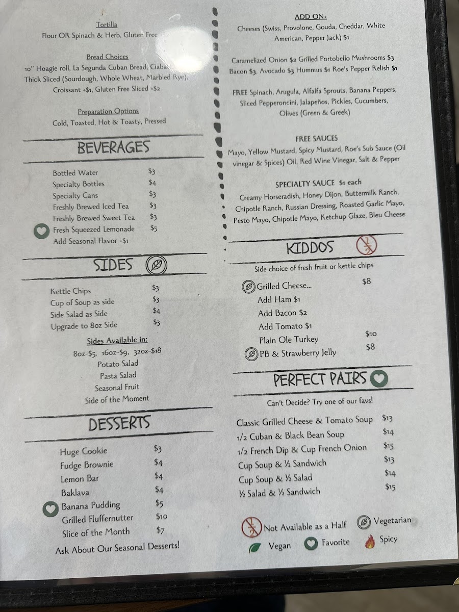 Menu Roe's Cafe & Catering-5