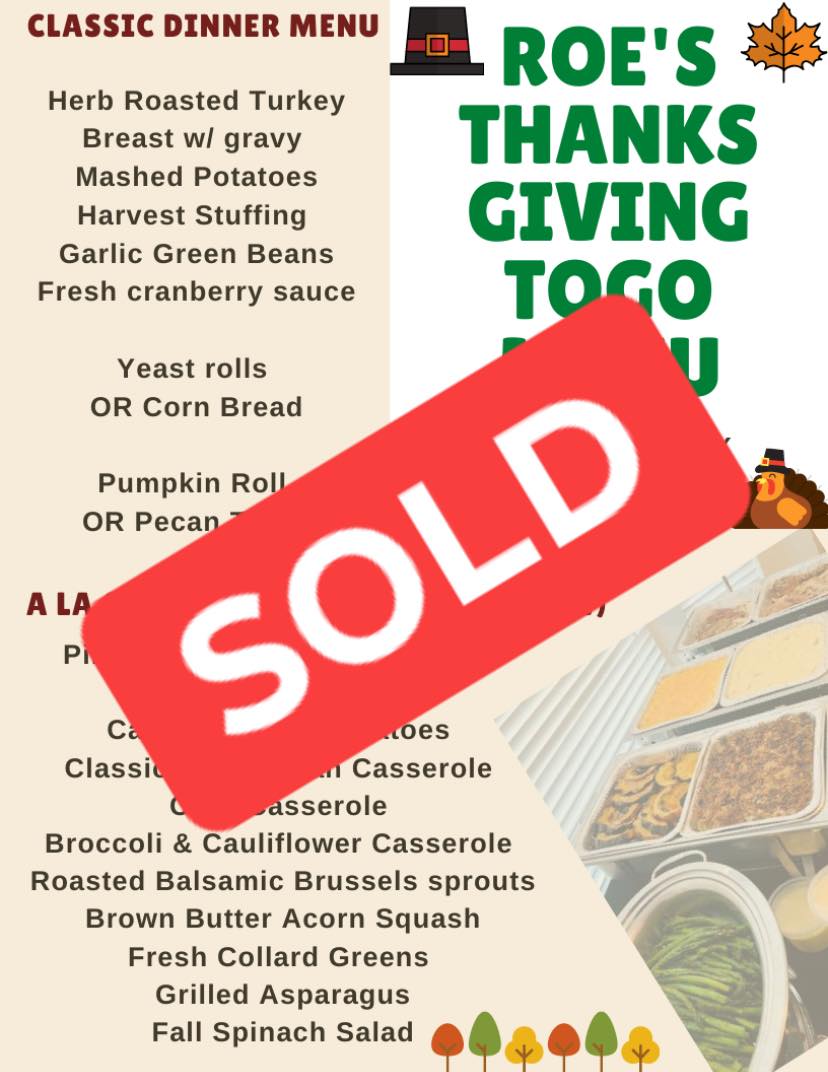 Menu Roe's Cafe & Catering-9
