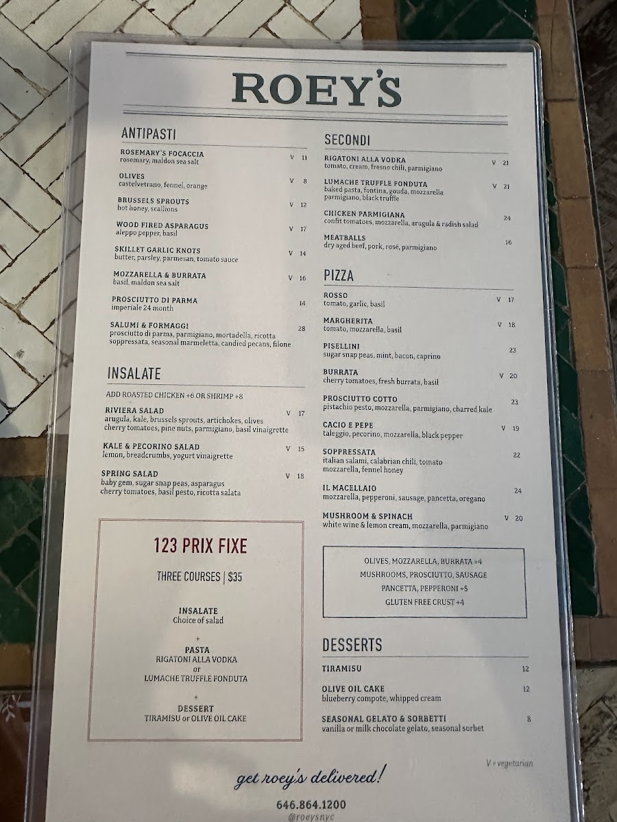 Menu Roey's-1