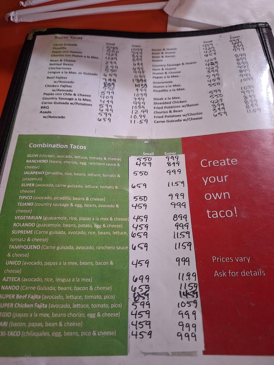 Menu Rolando's Super Taco-7