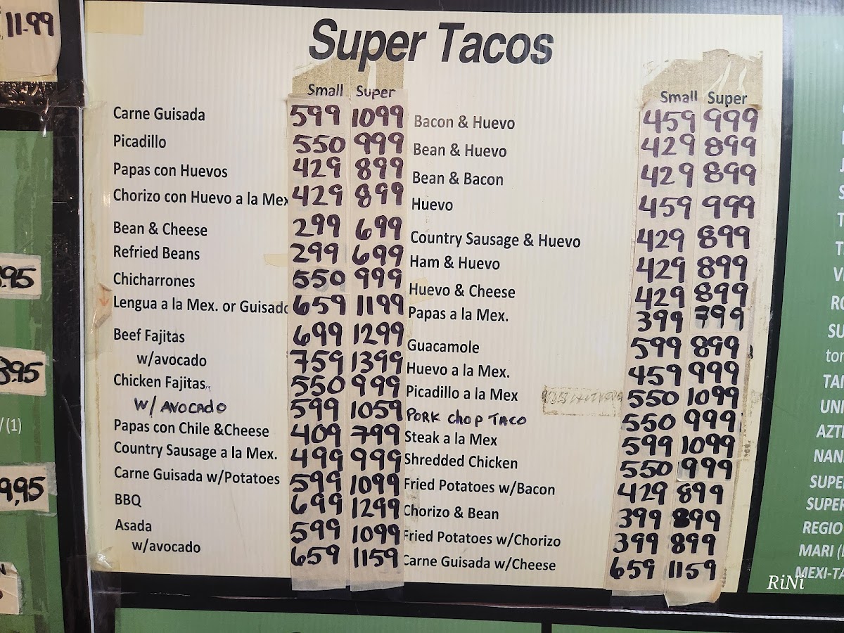 Menu Rolando's Super Taco-9