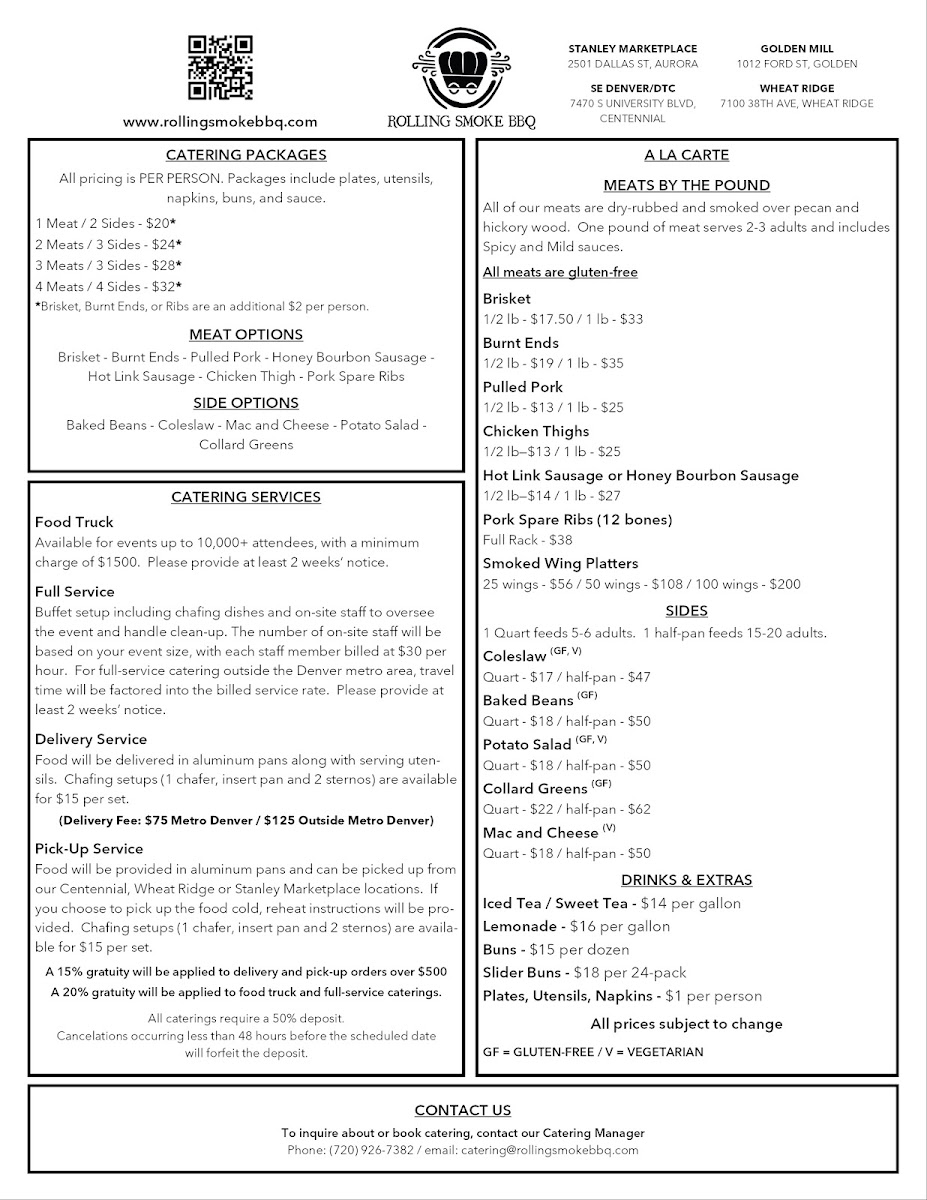 Menu Rolling Smoke Bbq - Wheat Ridge-4