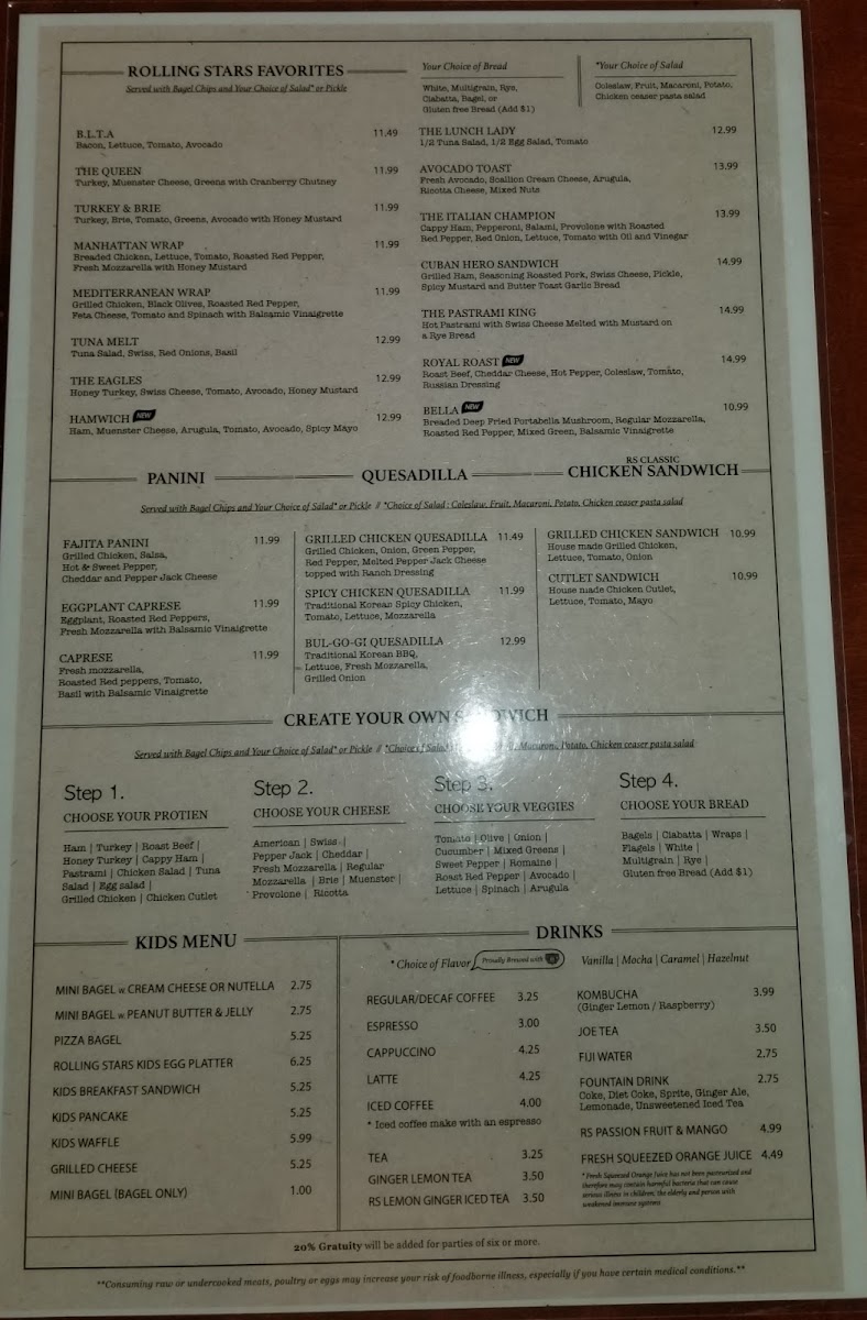 Menu Rolling Stars West Chester-8