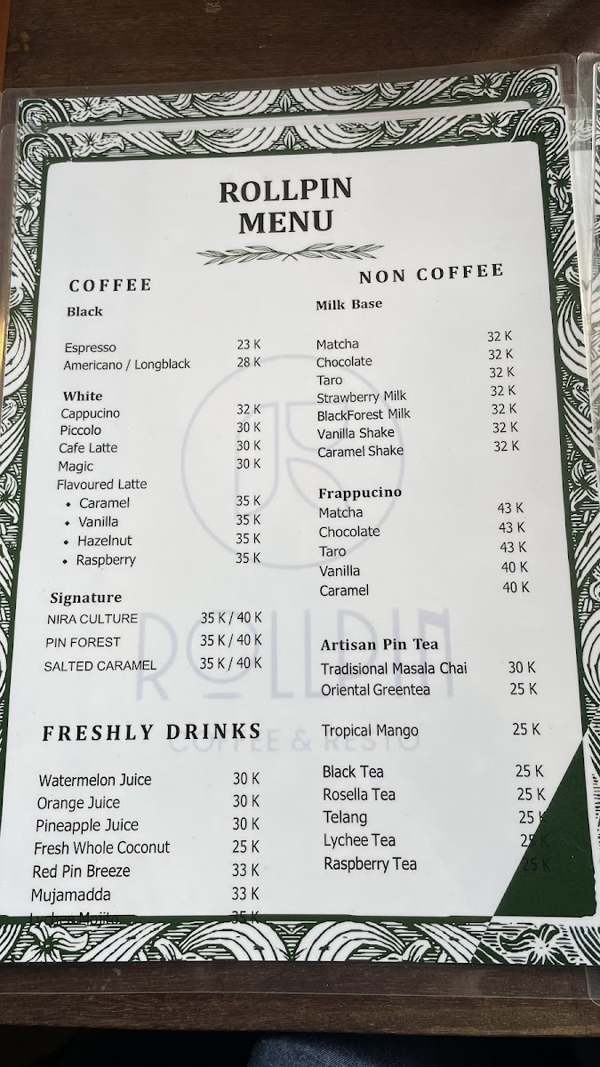 Menu Rollpin. Casual Smart Dine-4