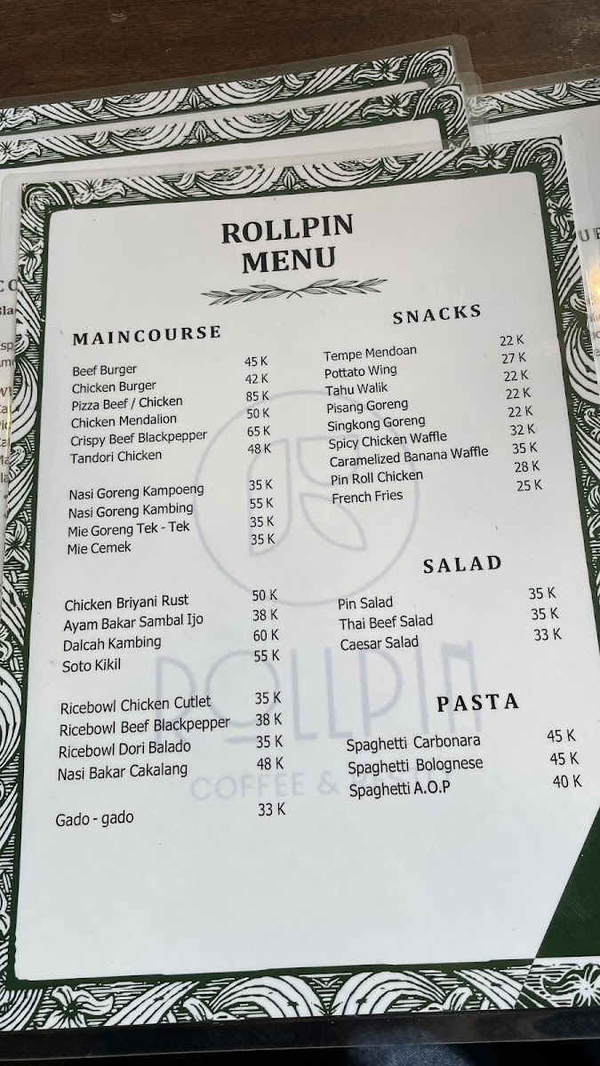 Menu Rollpin. Casual Smart Dine-8