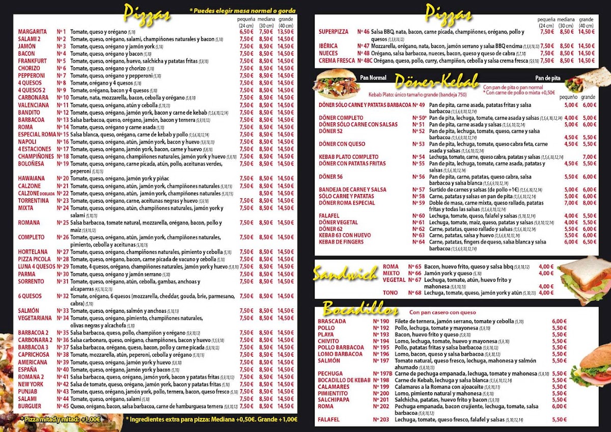 Menu Roma Pizza Doner Kebab-10