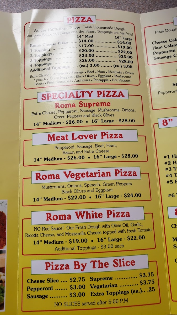 Menu Roma Pizza & Subs-10