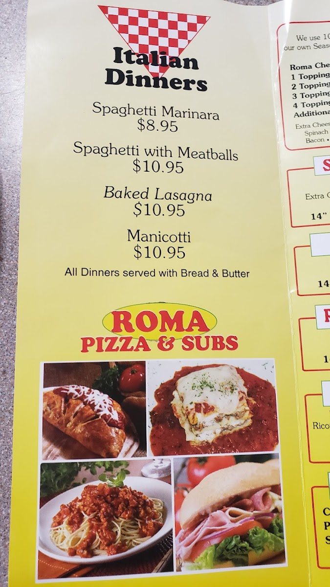 Menu Roma Pizza & Subs-8