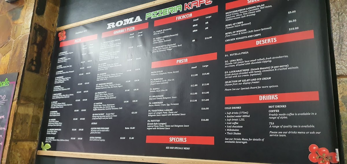 Menu Roma Pizzeria Kafe-2