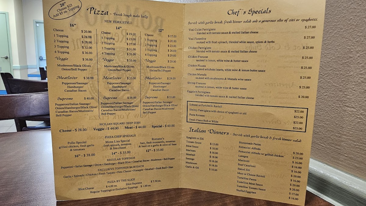 Menu Romano's Pizza-1
