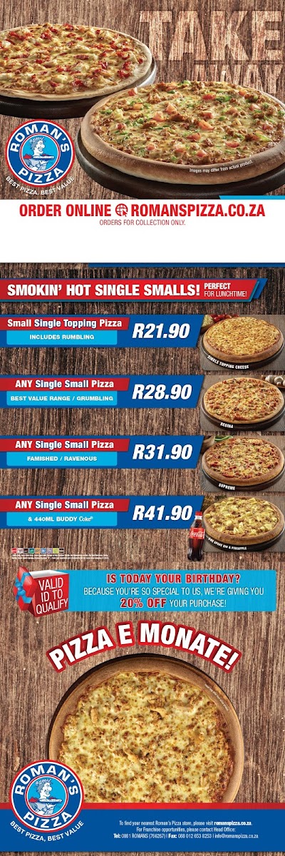 Menu Roman's Pizza Hebron-2
