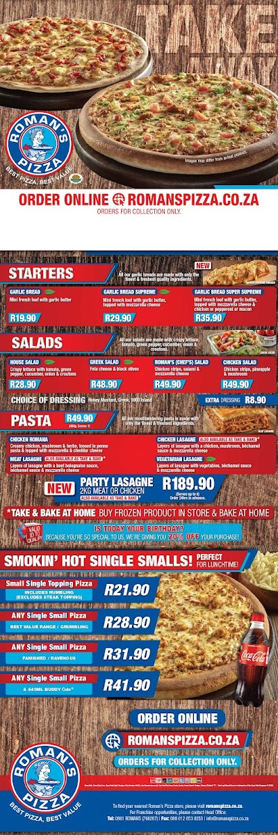 Menu Roman's Pizza Melrose Crossing-2