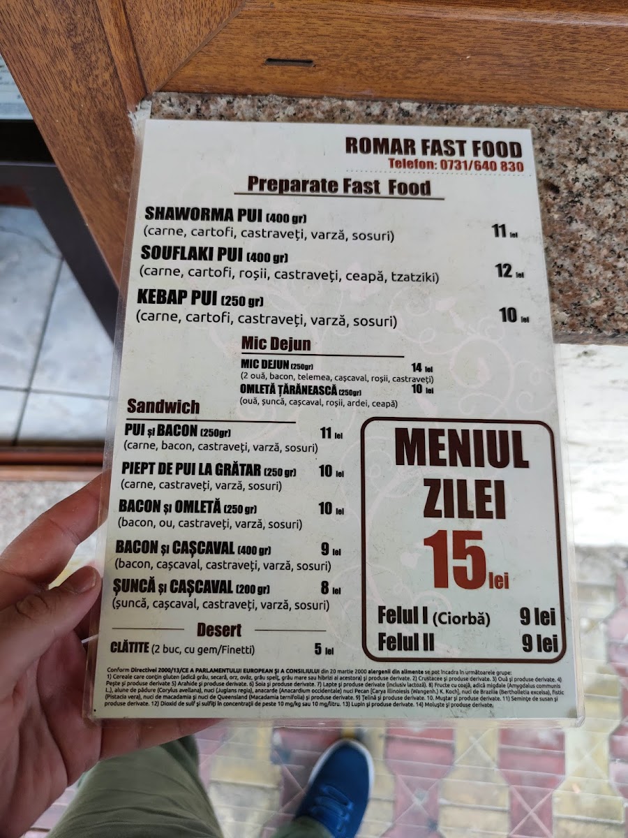 Menu Romar Fast Food-1