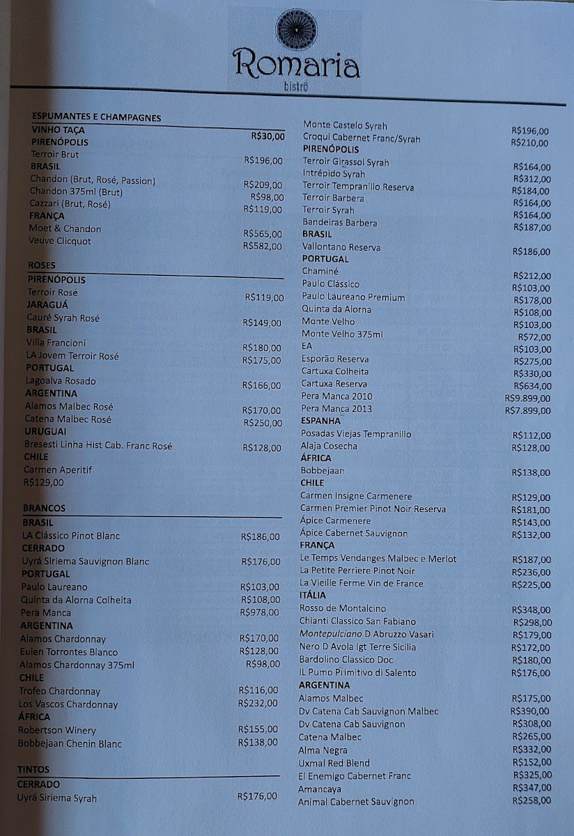 Menu Romaria Bistrô - Divina Pousada-2