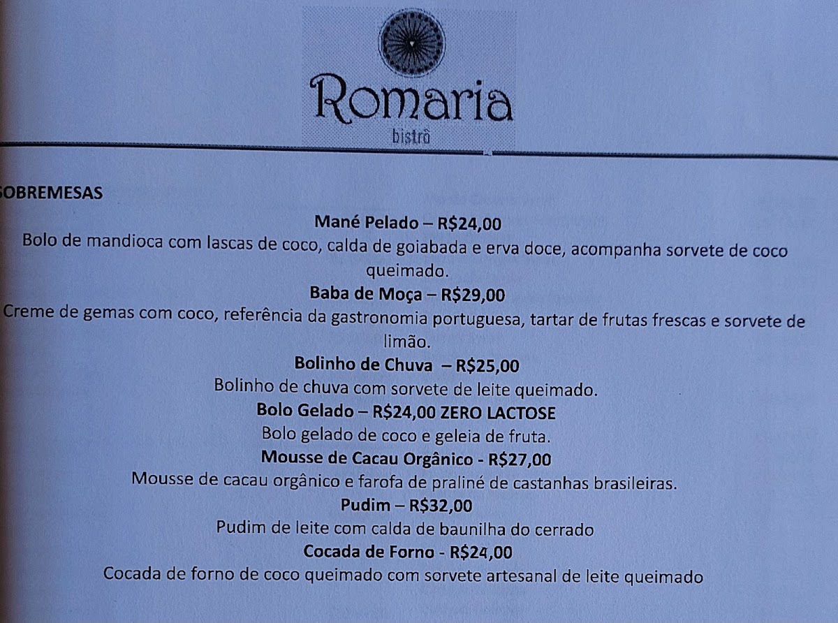 Menu Romaria Bistrô - Divina Pousada-4