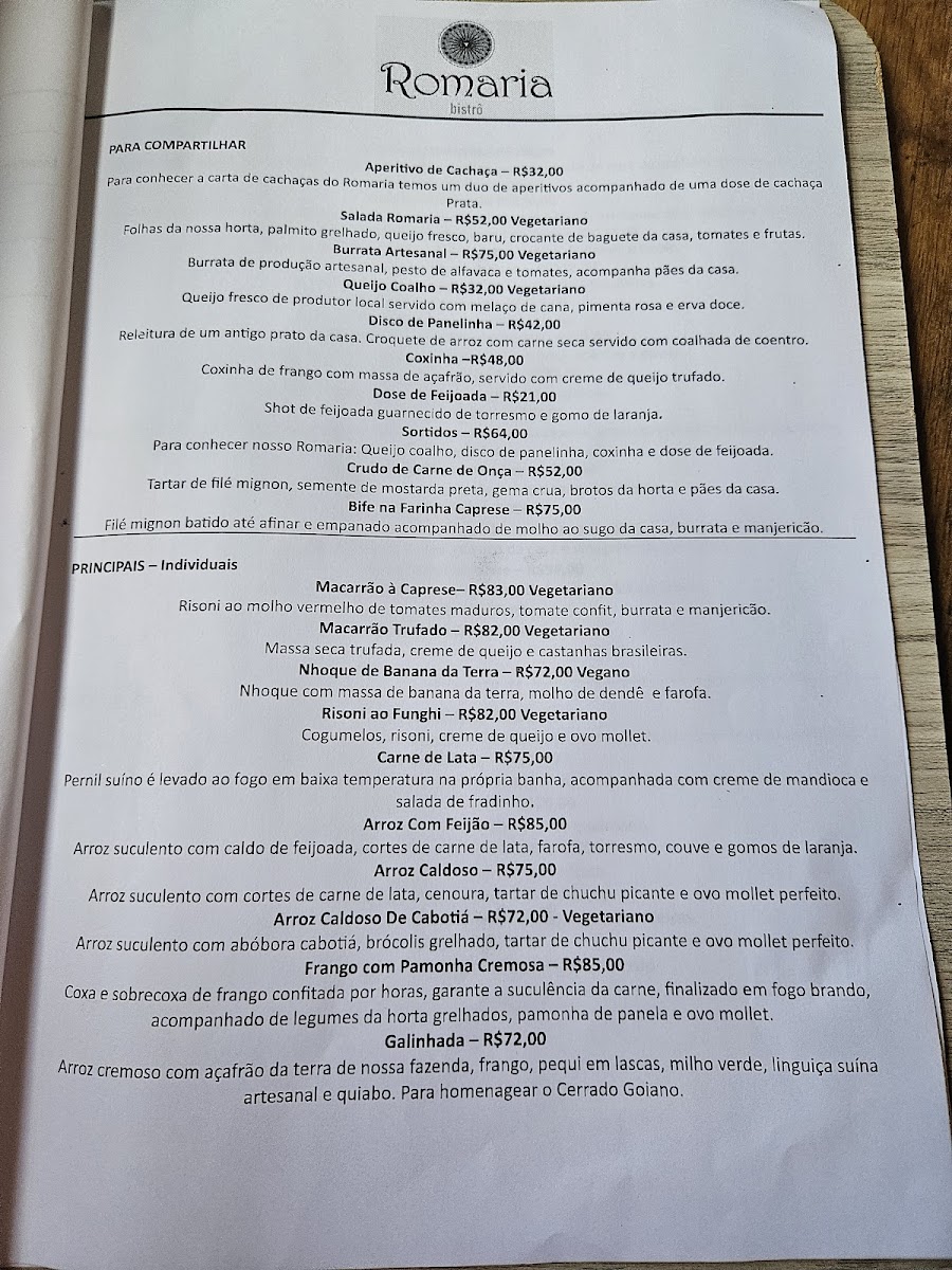 Menu Romaria Bistrô - Divina Pousada-8