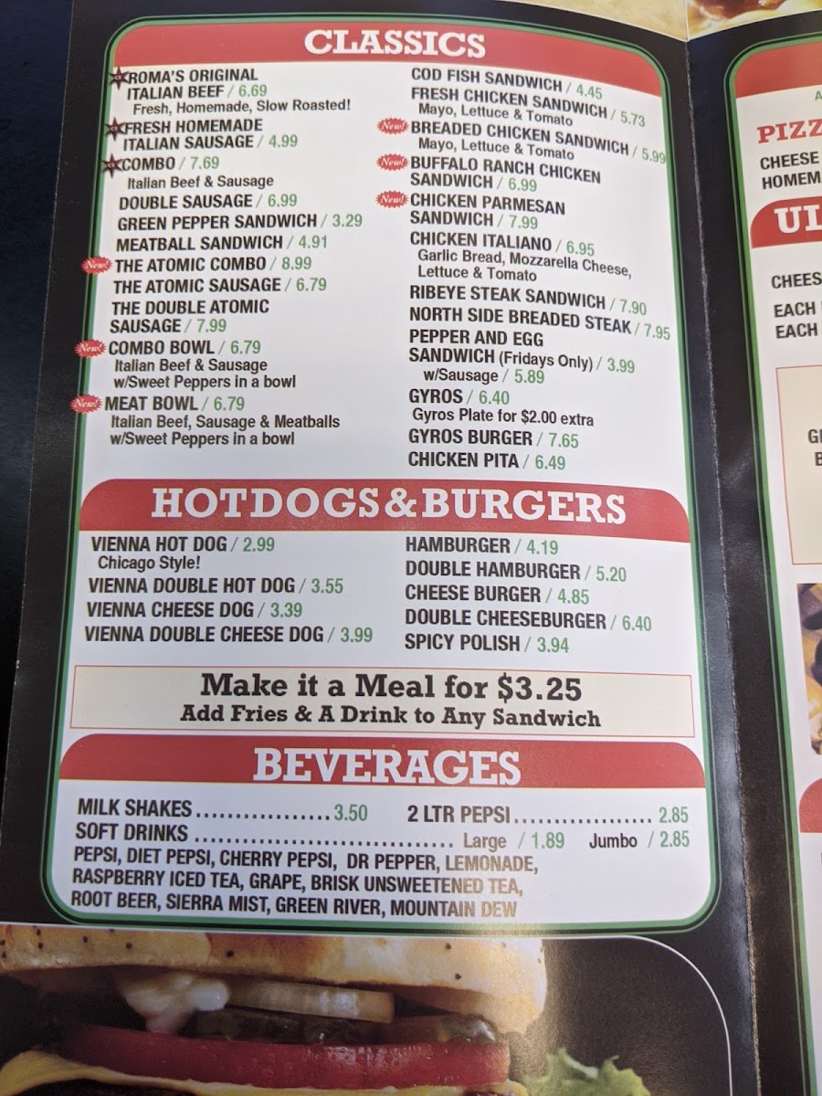 Menu Roma's Italian Beef & Sausage-5