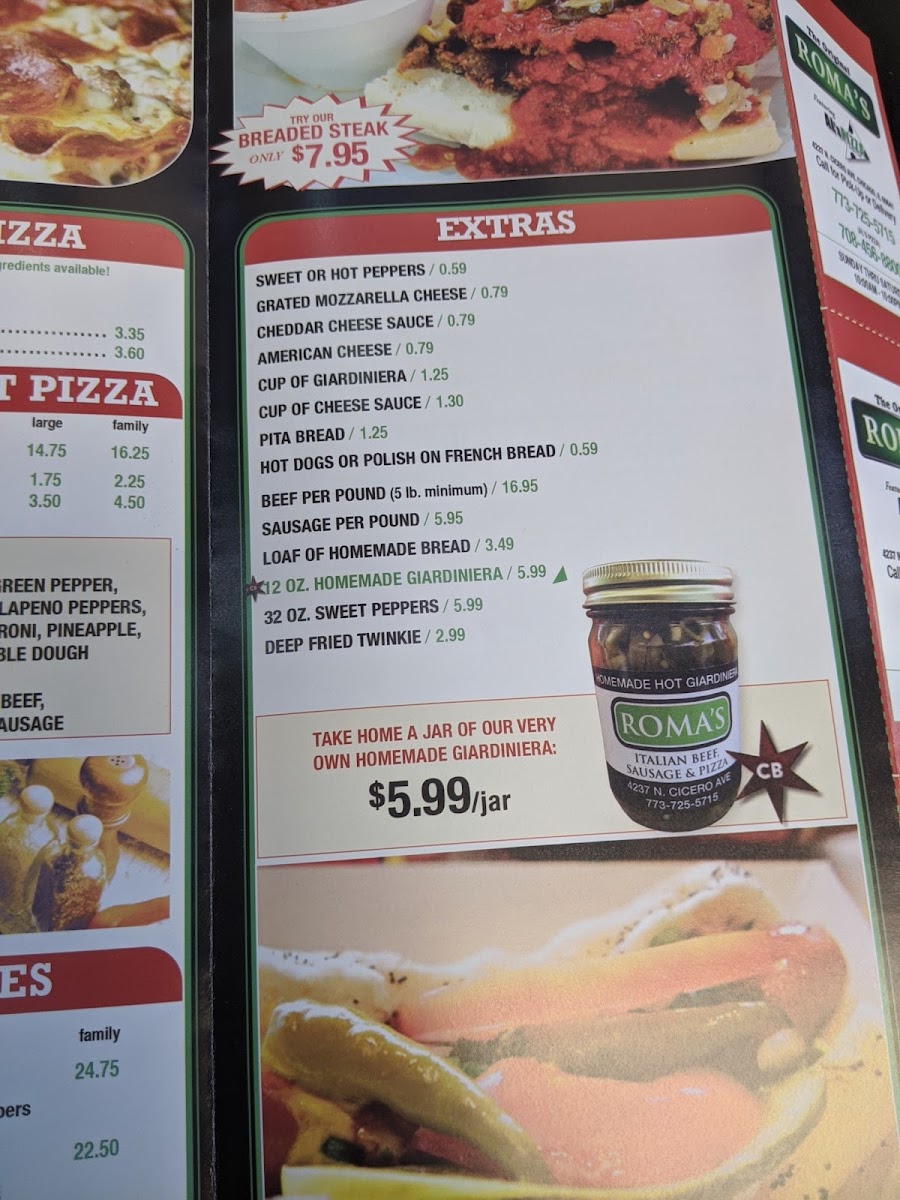 Menu Roma's Italian Beef & Sausage-8