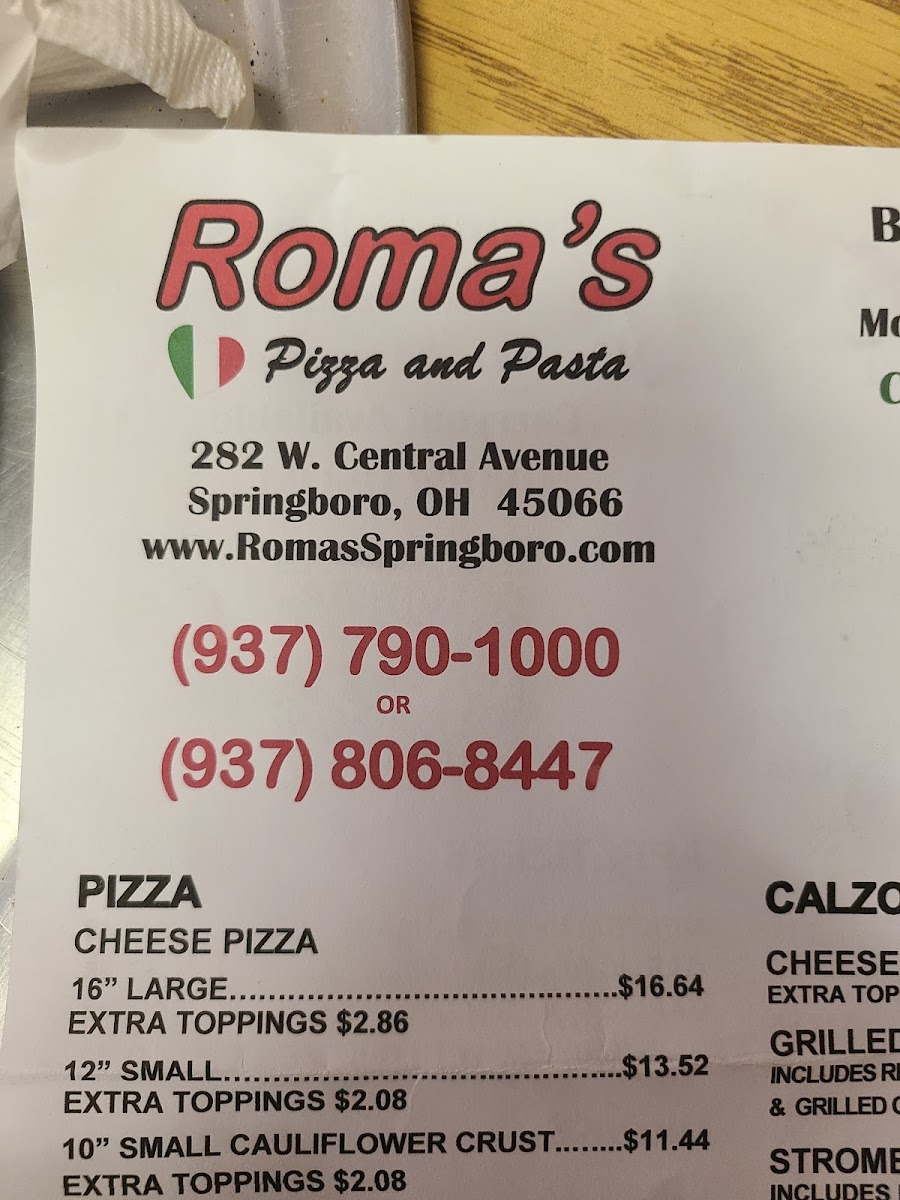 Menu Roma's Pizza & Pasta-6