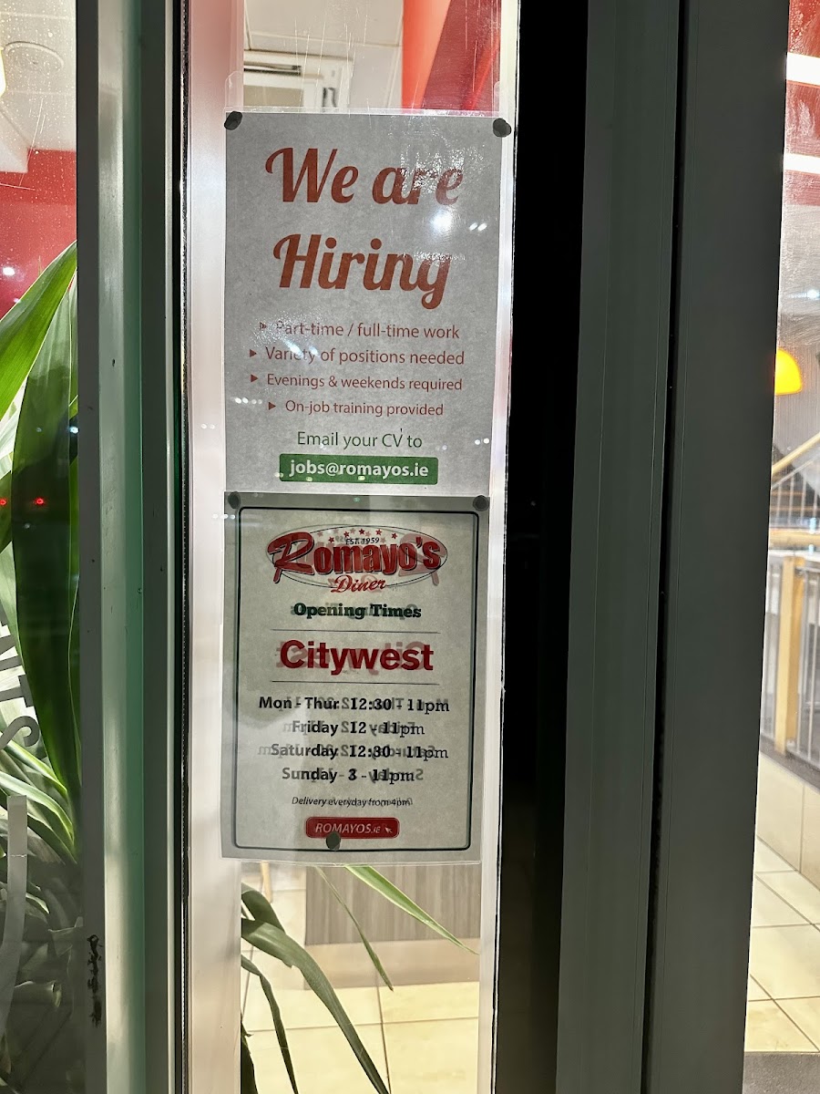 Menu Romayo's Diner Citywest-10