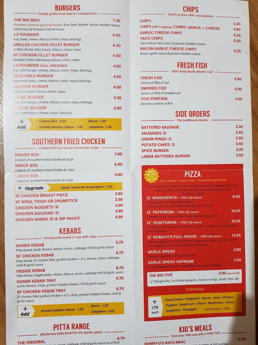 Menu Romayo's Diner Citywest-3