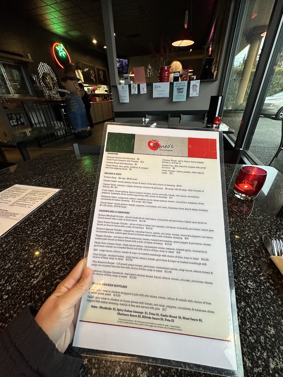 Menu Romeo’S Pizza Kitchen (Restaurant & Bar)-3