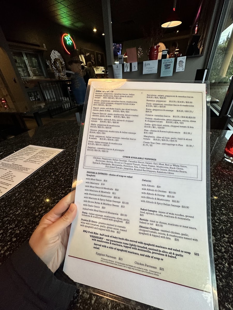 Menu Romeo’S Pizza Kitchen (Restaurant & Bar)-6