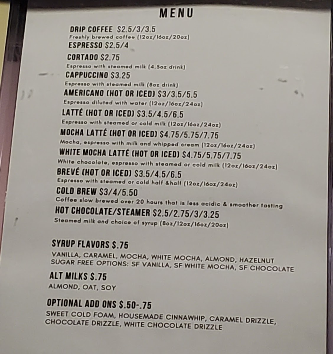 Menu Romeros Drive Thru Coffee-3
