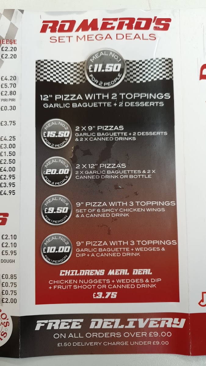 Menu Romero's Pizzas-4