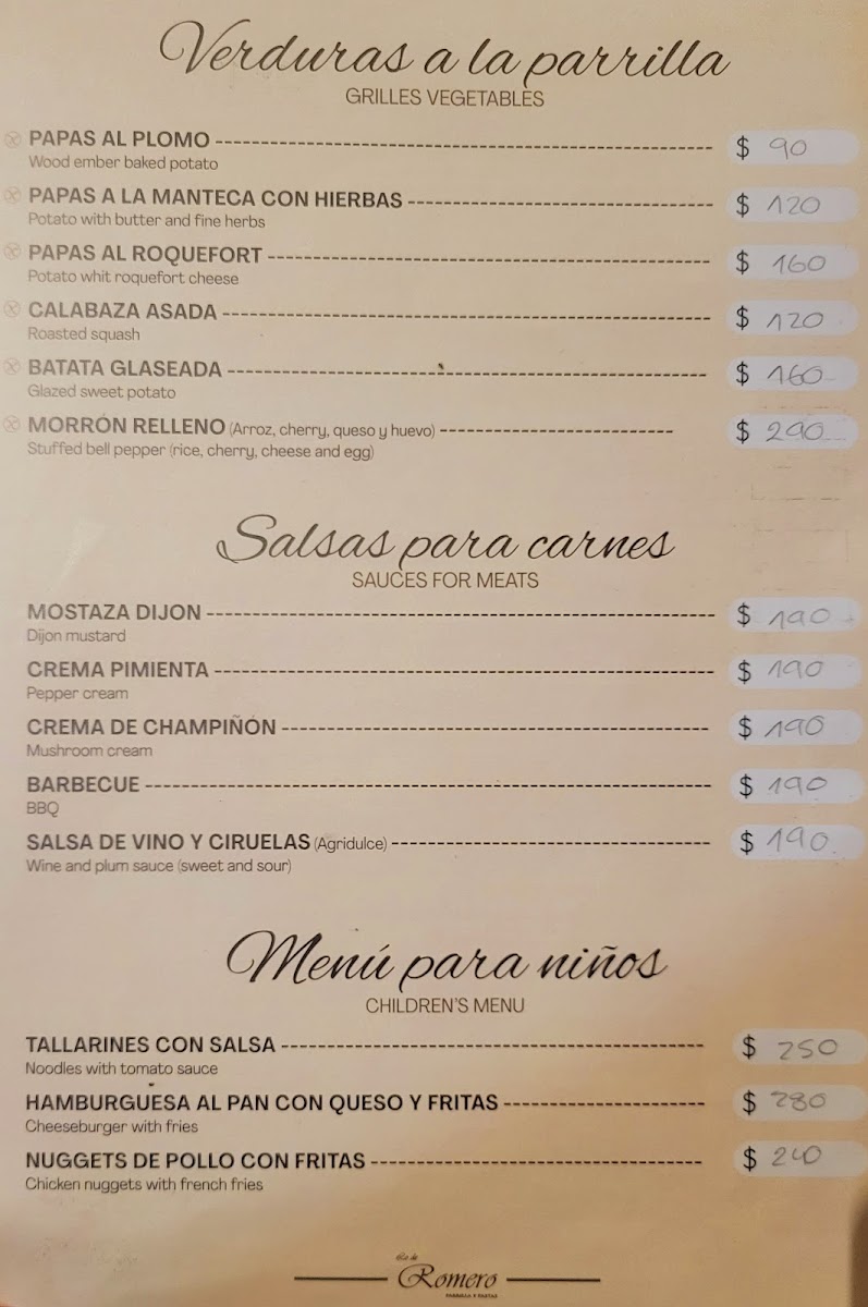 Menu Romero’S Restaurant-4