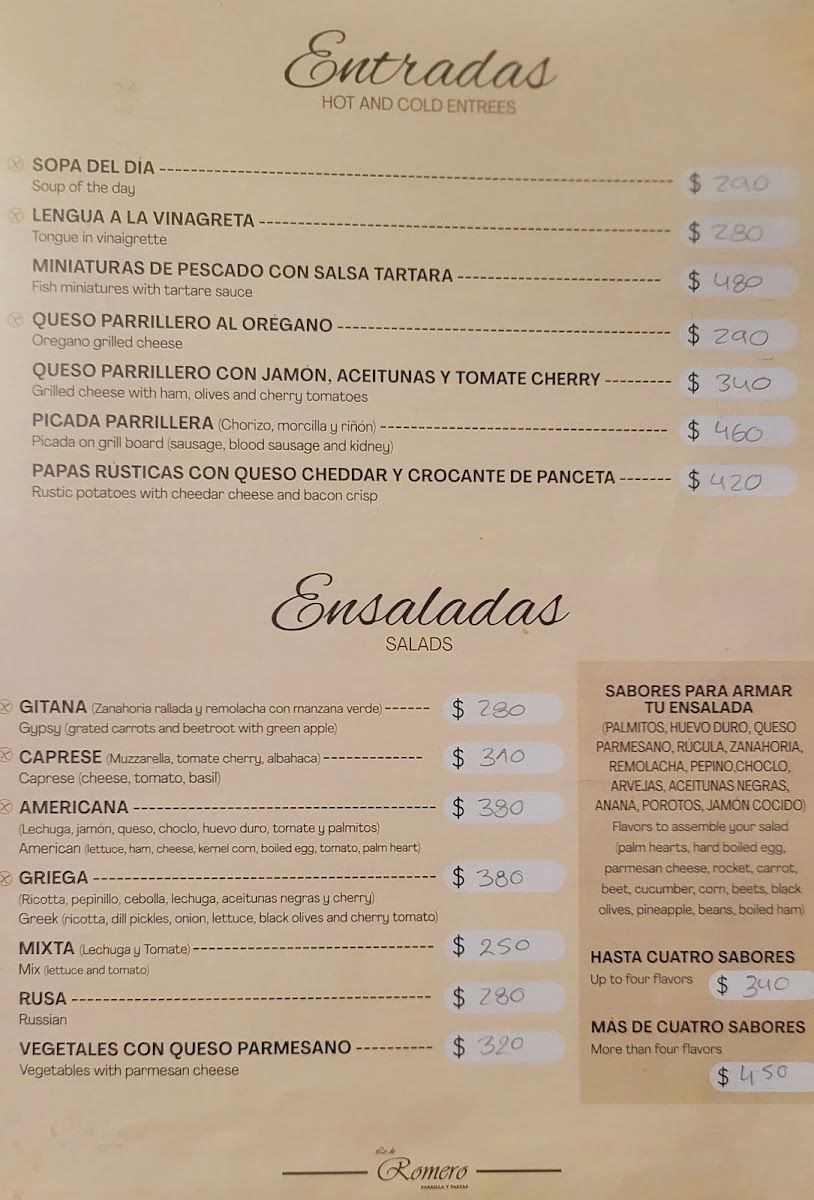 Menu Romero’S Restaurant-5
