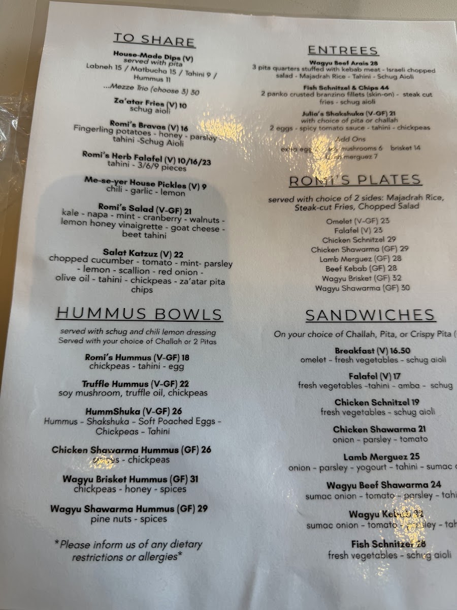 Menu Romi's-2