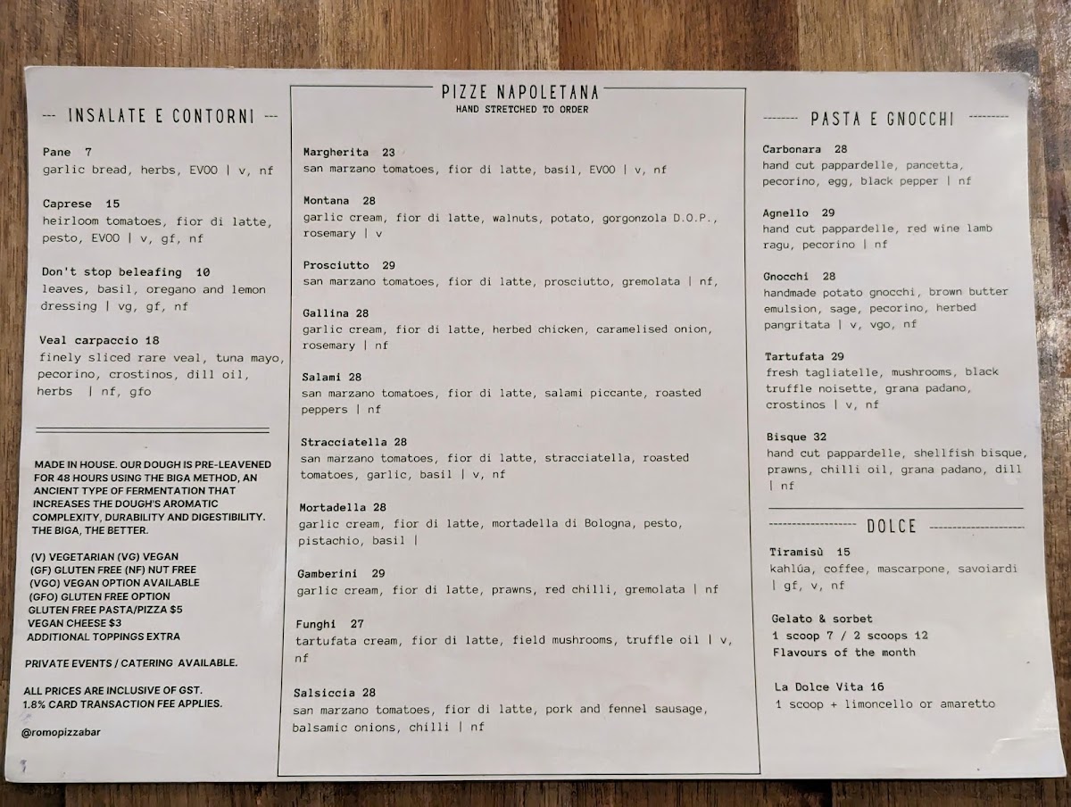 Menu Romo Pizza Bar-6