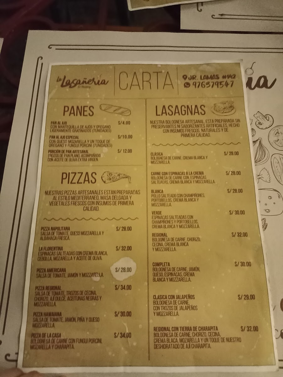 Menu Romy La Trattoria-1