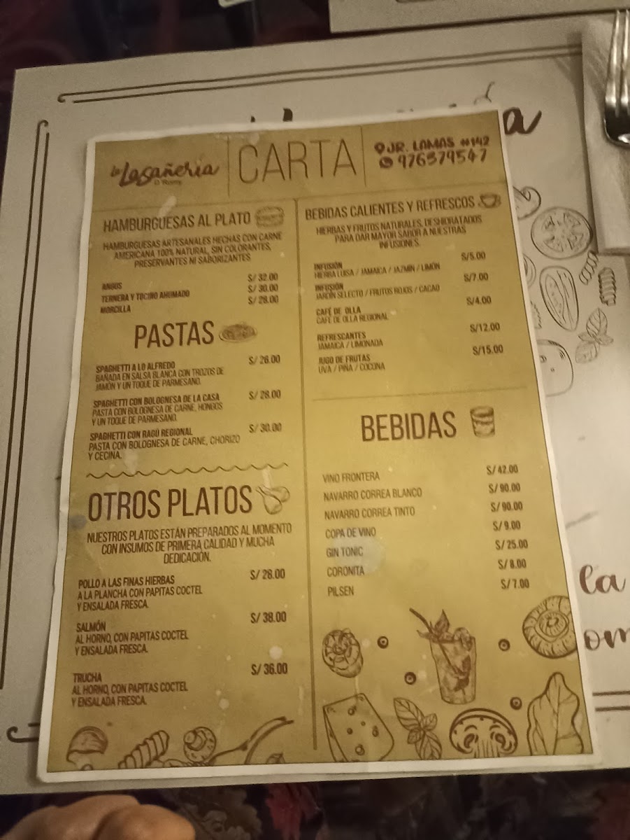 Menu Romy La Trattoria-2