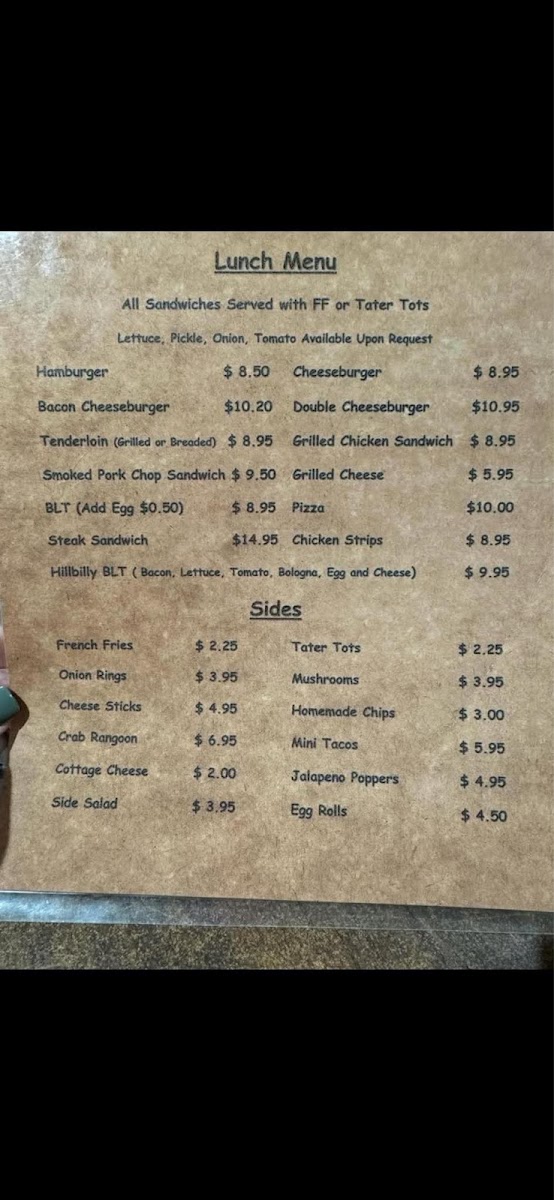 Menu Ronna's Hut-10