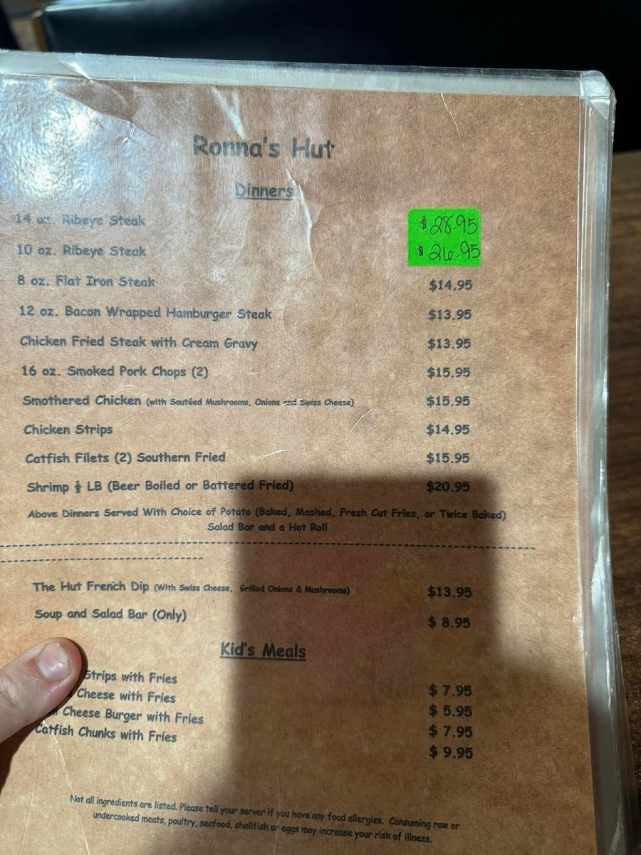 Menu Ronna's Hut-5