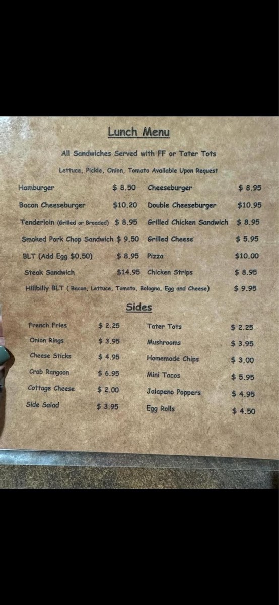 Menu Ronna's Hut-7