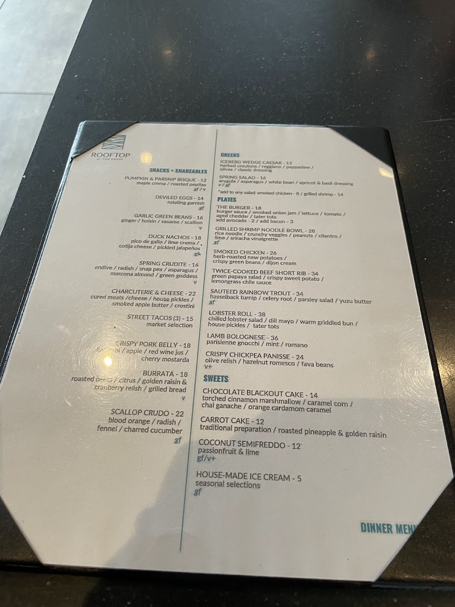 Menu Rooftop At The Envio-1
